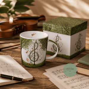 Umelecký porcelánový hrnček v krabičke – Symfónia prírody