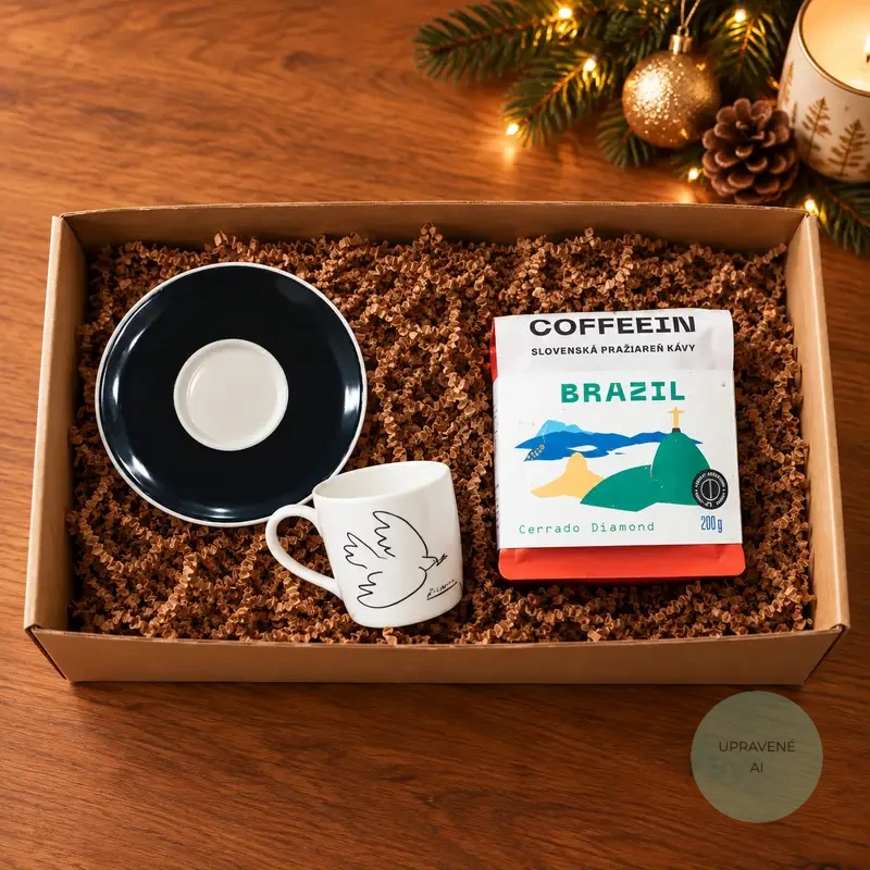 Darčeková krabička - Espresso rituál s umením (Holubica mieru)