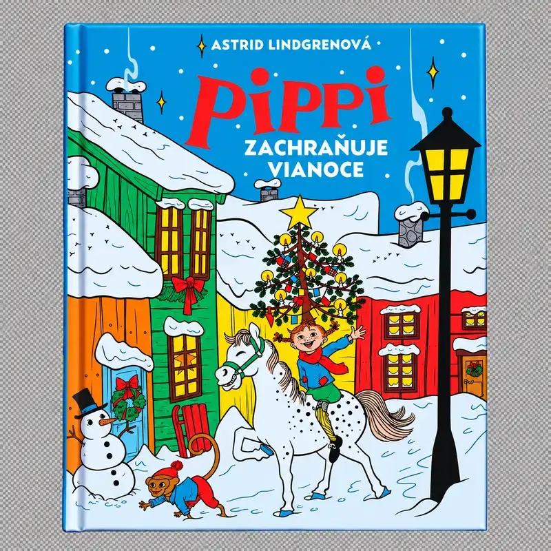 Vianočná krabička Pippi kniha + ponožky – Obrázok 5