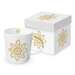 Porcelánový hrnček Zlatá vločka 400 ml v darčekovom balení