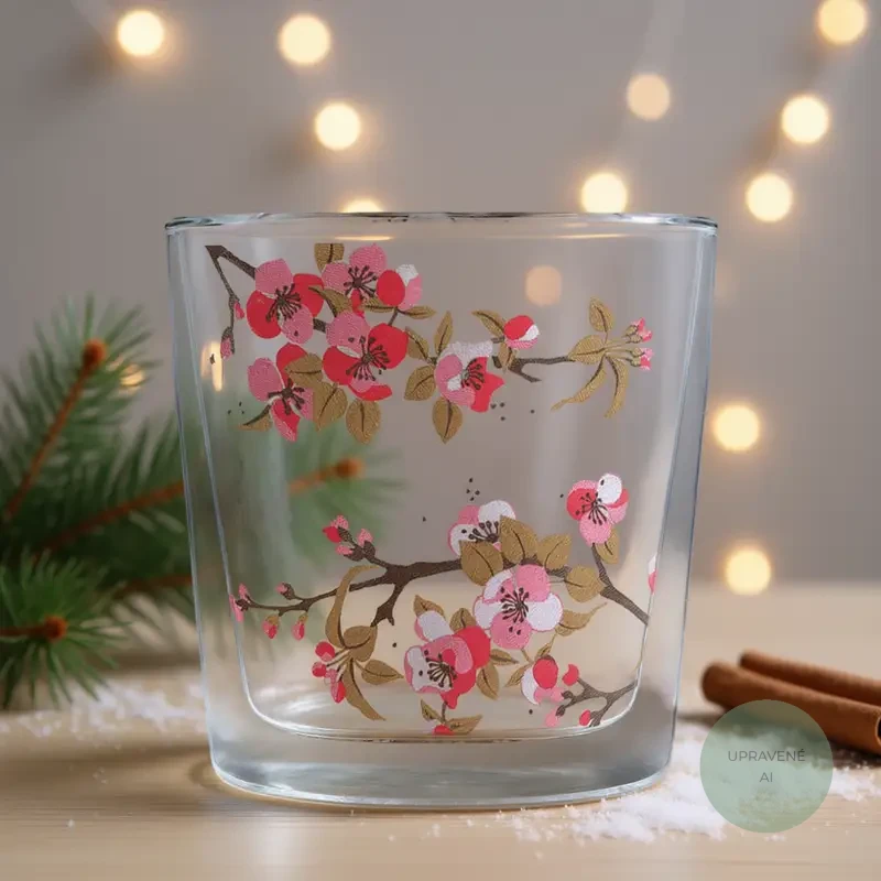 Dvojstenný umelecký pohár – Sakura