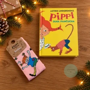 Darčeková krabička Pippi kniha + ponožky